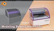 How to Create 3D Model: Bakery StoreFront using Blender 3.x