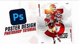 Adobe Photoshop Tutorial l Sports Poster Design l NFL 2021