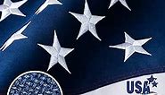 American Flag 5x8 ft Deluxe Super Tough Series, Heavy Duty Spun Polyester, All Weather US Flag USA High Wind with Embroidered Stars, Sewn Stripes, Durable United States Flags Outdoor Outside