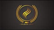 Golden Leaf Logo Design | CorelDraw Tutorial