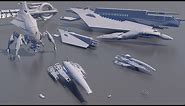 Mass Effect STARSHIPS dimensions - 3D