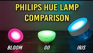 Philips Hue Bloom, Iris, and Go Smart Lamp Comparison: Which Should You Buy?