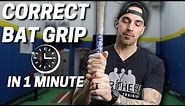 How To Grip A Baseball Bat Correctly | QUICK 1 MINUTE TUTORIAL