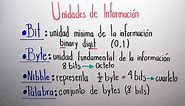 Unidades de Información ¿Qué es un BIT, BYTE, NIBBLE y PALABRA? (Explicación)