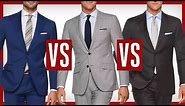 BLUE vs GRAY Suits | Which Suit Is Better? Charcoal vs Black vs Navy vs Blue