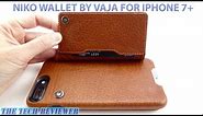 Luxury Leather Folio Case with Stealth Card Storage on the Back: Vaja Niko Wallet for iPhone 7 Plus!