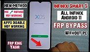 Infinix Smart 5 Frp Bypass Android 11 | All Infinix Android 11 Google Account unlock | Smart 5 frp |
