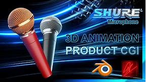 Shure SM58 Dynamic Microphone CGI 3D Animation made with Blender