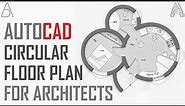 AutoCAD Circular Floor Plan For Architects