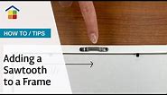 How to install a sawtooth hook on a picture frame