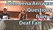 John Cena Answers a Deaf Fan in Cena Sign Language ASL. Gives hug!!!