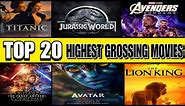 Highest grossing all Time Top 20 movies of Hollywood || Highest grossing movies|| Blockbuster movies