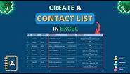How to Create a Contact List in Excel