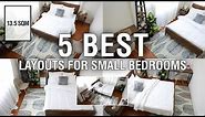 5 Best Layouts For Small Bedrooms (13.5 sqm.) | MF Home TV