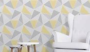 Retro Styling With Yellow Wallpaper - Home Decorating