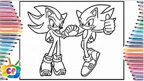 Super Sonic & Super Shadow coloring page /Sonic coloring pages/ Cartoon - On&On [NCS Release]