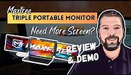 Maxfree T2 Triple Portable Monitor Review & Demo: Laptop Screen Extender