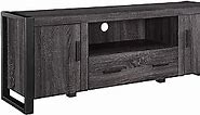 Walker Edison Industrial Modern Wood TV Stand for TV's up to 64" Flat Screen Living Room Storage Entertainment Center, 60 Inch, Charcoal