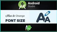 How To Increase/Change Code Text Font Size Android Studio IDE 2020