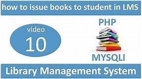 how to issue books to student from librarian side in LMS
