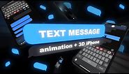 Text Message Animation With 3D iPhone Tutorial In After Effects