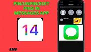 How to Pin/Unpin or Edit Pins in Messages in iOS 15 on iPhone and iPad