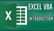 Excel VBA Tutorial for Beginners 1 - Introduction | The Visual Basic Editor (VBE)
