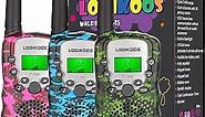 LOOIKOOS Walkie Talkies for Kids, 3 KMs Long Range Children Walky Talky Handheld Radio Kid Toy Gifts for Boys and Girls 3 Pack