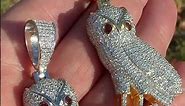 Owl Pendant - Moissanite & 925 Silver - Drake & OVO Label Inspired Iced Out Harlembling Jewelry