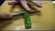 Fast Precise Cutting Skills Using One of The World's Sharpest Knife - How To Make Sushi Series