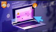 3D Website Illustration laptop Design | Blender 3D Tutorial