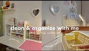 clean & organize my desk with me | desk setup makeover aesthetic , shopee haul
