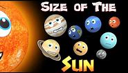 The Sun Size Comparison | Planets for Kids | Solar System Size Comparison