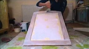 How to Paint a Wooden Mirror in a Shabby Chic Style Tutorial VIKKIE'S VINTAGE
