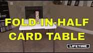 Lifetime 34" Square Card Tables 80273 White Fold-in-Half Folding Table