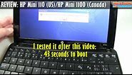 REVIEW: HP Mini 110 (USA) / HP Mini 1100 (Canada) Netbook