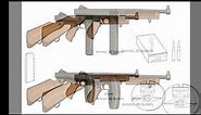 Thompson Submachine gun M1A1 - Paint Drawing