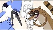 Regular Show - Mordecai and Rigby Prank Call Everyone/Benson Destroys Phone