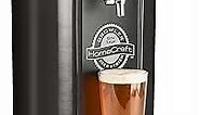 Homecraft Black Stainless Steel Easy-Dispensing Tap Beer Cooling System Kegerator, Includes Reusable Growler, CO2 Cartridges, Removable Drip Tray & Cleaning Kit, Fresh for 30 Days