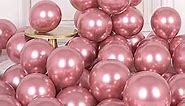 AULE Metallic Hot Pink Balloons 5 inch 50 Pcs Hot Pink Latex Balloons Chrome Helium Shiny Thicken Balloon Perfect Party Decoration for Wedding Birthday Baby Shower Graduation Christmas Carnival