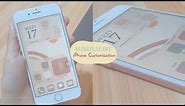 aesthetic ios 14 customization | iphone 7 home screen setup (minimalist)