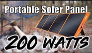 Testing a 200 watt portable Solar Panel Camping - EBL 200w Solar Panel