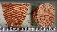 Make a Bamboo and Cane Basket || homemade