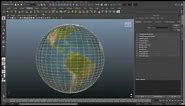 Maya 2011 tutorial, planet earth, texture mapping
