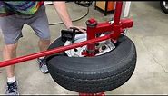 Install tire on rim using Harbor Freight tire changer with Lucid adapter