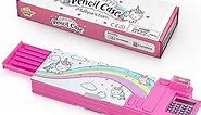 Pop Up Multifunction Pencil Case for Girls - Unicorn Pencil Case for Kids, with Compartments, Calculator, Sharpener, and Pencils, Stationery Box, Cool School Gadgets, Unicorn School Supplies