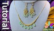 Green Bead Jewelry Set w Coreana Chain Guest Karen Thomas