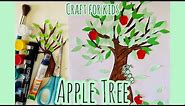 Green Day Easy Craft | Apple Tree Drawing for Kids | How to Make Paper Tree | DIY Paper Apple Tree