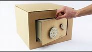 How to Make Safe with Combination Lock from Cardboard
