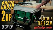 Grizzly 10" 2 HP 115V Portable Table Saw with Roller Stand G0870